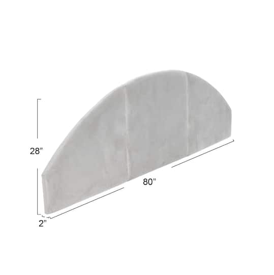 Hello Honey® NoSom Gray Upholstered Velvet Panel Arched Headboard, King